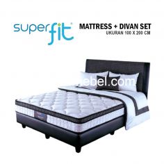 Mattress + Divan  Size 100  Neo Silver  - Superfit / White - Black 